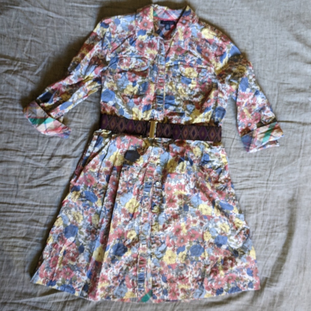 Tommy Hilfiger floral shirtdress w POCKETS (euc)